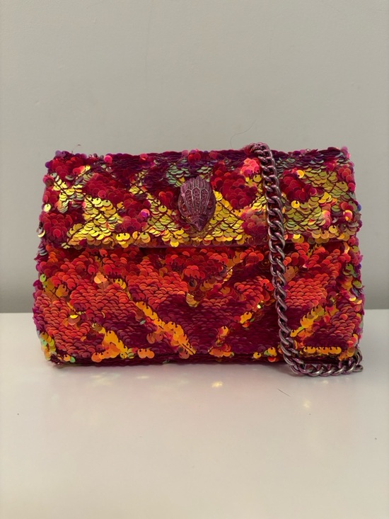 Kurt Geiger Handbags - Kurt Geiger Pink and Gold Sequin Chain Crossbody Bag